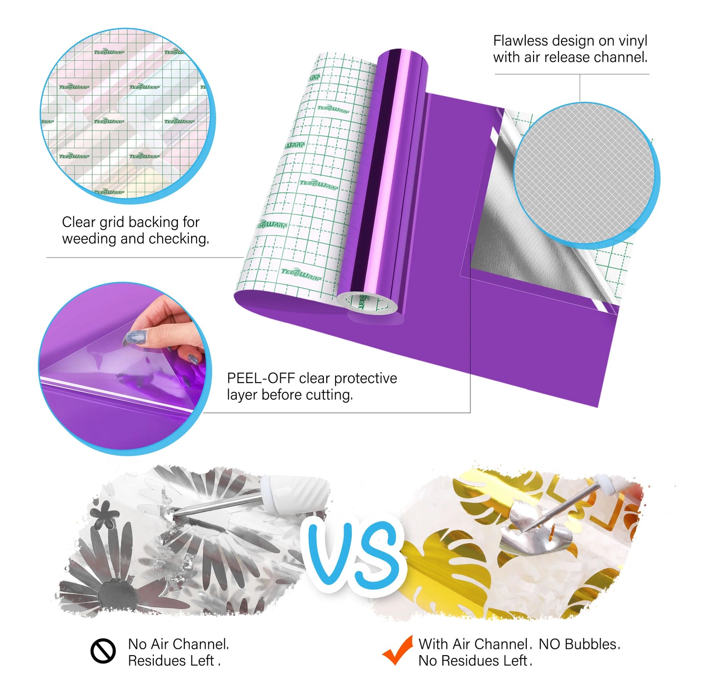 Mirror Chrome Adhesive Vinyl (Bubble Free)