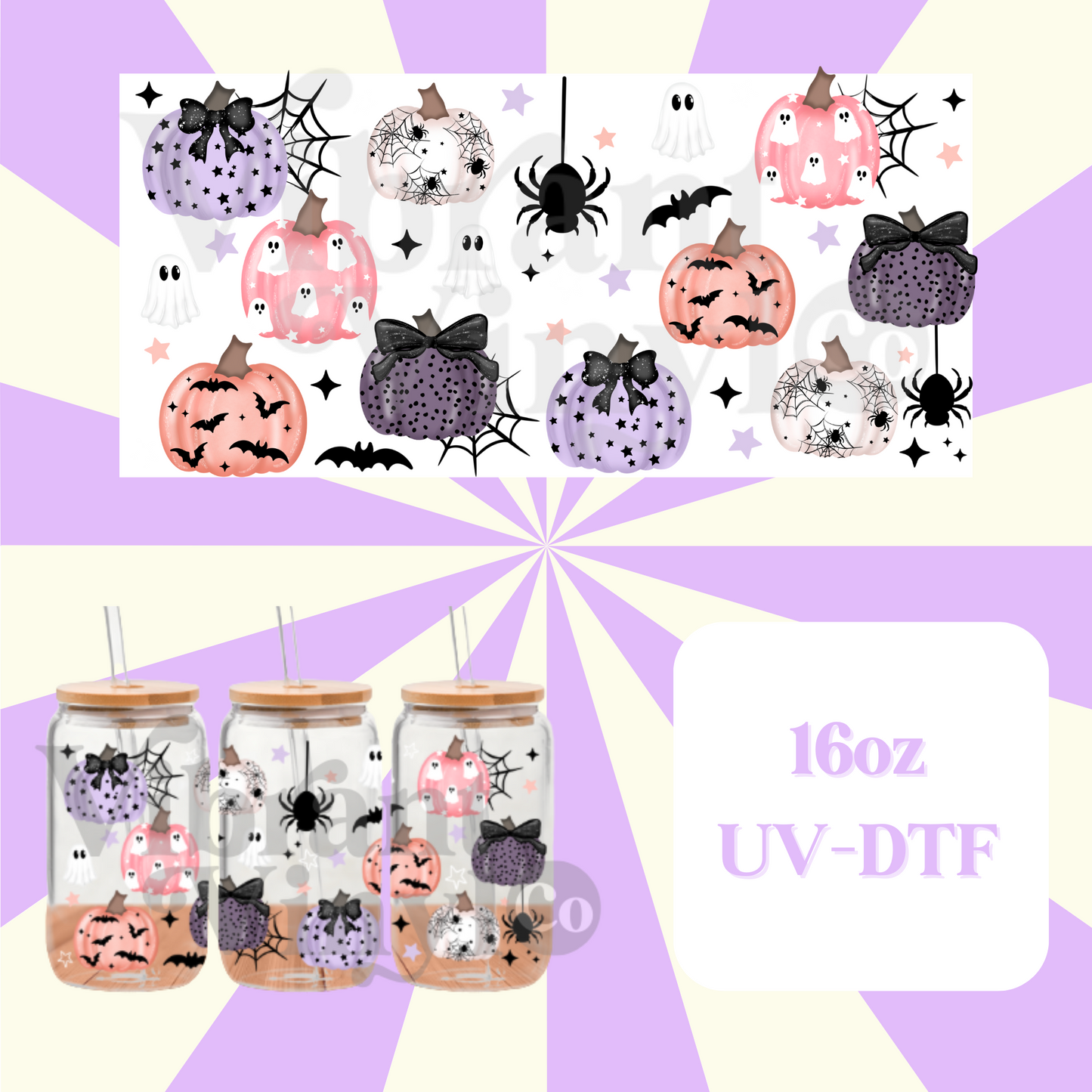 Spooky Pumpkins 16oz UV DTF Wrap