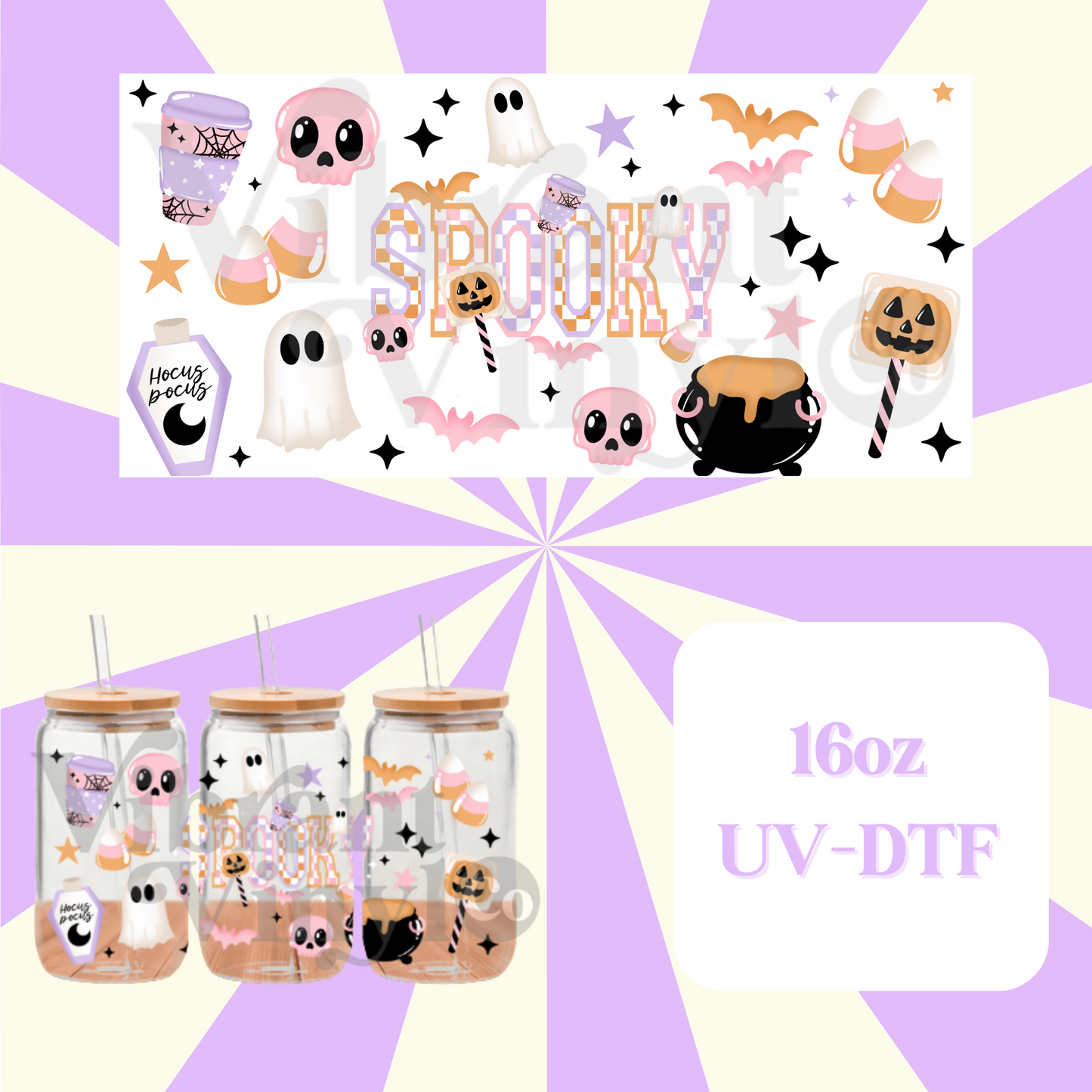 Pastel Varsity 16oz UV DTF Wrap