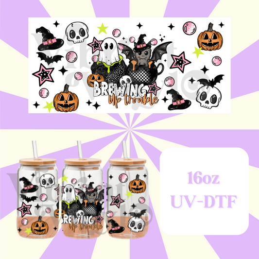 Brewing up Trouble 16oz UV DTF Wrap