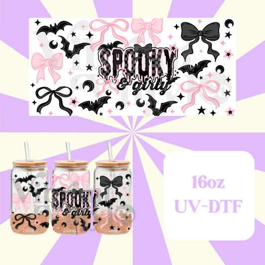 Spooky & Girly 16oz UV DTF Wrap