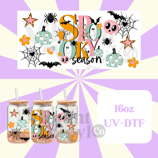 Spooky Season 16oz UV DTF Wrap
