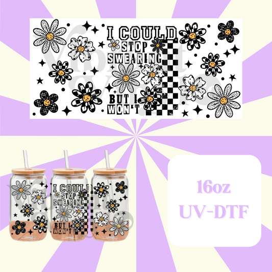 Stop Swearing 16oz UV DTF Wrap